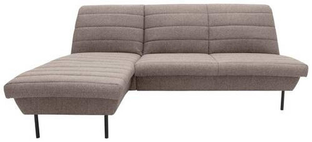 ECKSOFA in Braun, Beige  168/214 cm  - Beige/Schwarz, Design, Textil/Metall (168/214cm) - LOOKS by W.Joop