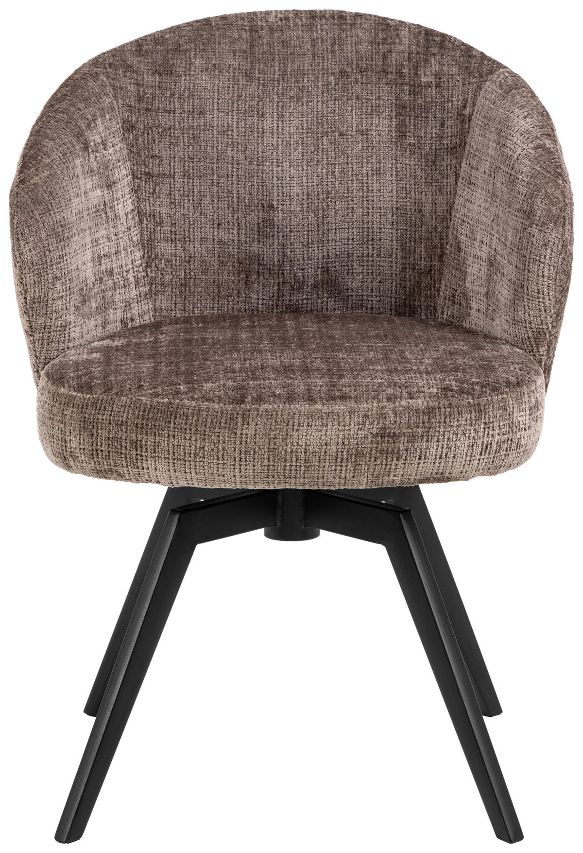 ARMLEHNSTUHL  in Struktur  - Schwarz/Braun, Design, Textil/Metall (58,5/80/60cm) - MID.YOU