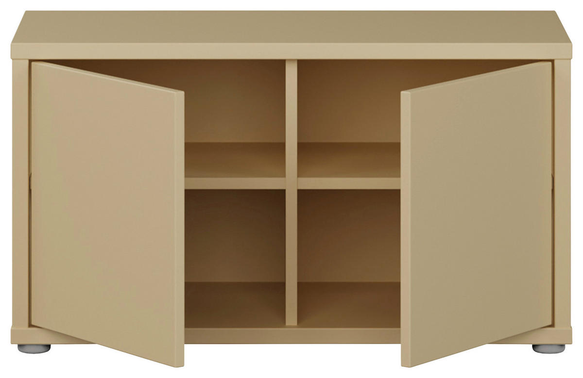 GARDEROBENBANK - Hellgelb/Grau, MODERN, Kunststoff (74,5/41,5/34,9cm) - Carryhome