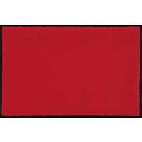 FUßMATTE  60/90 cm  Rot  - Rot, KONVENTIONELL, Kunststoff/Textil (60/90cm) - wash+dry