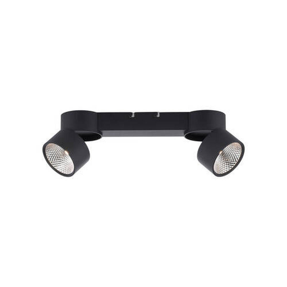 LED-DECKENLEUCHTE 40/20/13,5 cm   - Schwarz, KONVENTIONELL, Kunststoff/Metall (40/20/13,5cm) - Neuhaus PURE