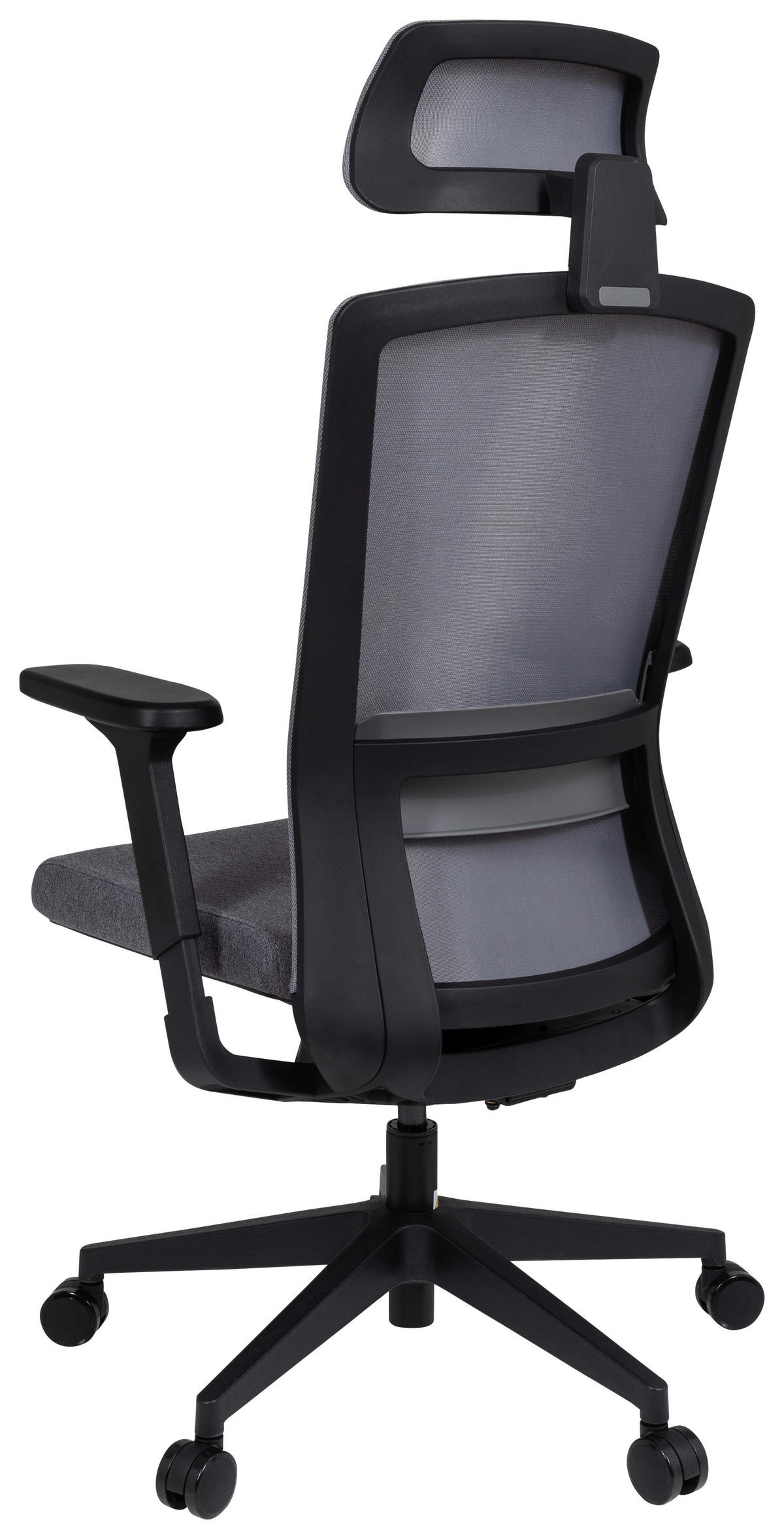 OTOČNÁ ŽIDLE, síťovina, plochá tkanina, šedá, černá - šedá/černá, Moderní, textil/plast (66/117/62cm) - MID.YOU
