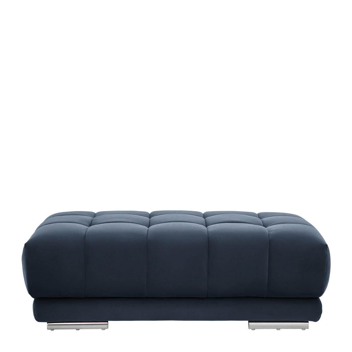 HOCKER Textil Blau  - Chromfarben/Blau, Design, Textil (126/42/76cm) - Beldomo Speed