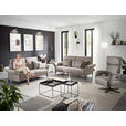2-SITZER-SOFA in Lederlook Hellgrau  - Hellgrau/Schwarz, KONVENTIONELL, Textil/Metall (216/103/92cm) - Dieter Knoll