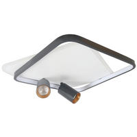 LED-DECKENLEUCHTE Parma  11/45.5/45.5 cm  - Schwarz, Design, Metall (11/45.5/45.5cm)