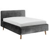 POLSTERBETT inkl. Bettkasten 140/200 cm  in Anthrazit  - Eichefarben/Anthrazit, Design, Holz/Textil (140/200cm) - Xora
