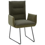 ARMLEHNSTUHL  in Stahl Flachgewebe  - Schwarz/Grün, Design, Textil/Metall (59/93/59cm) - Dieter Knoll