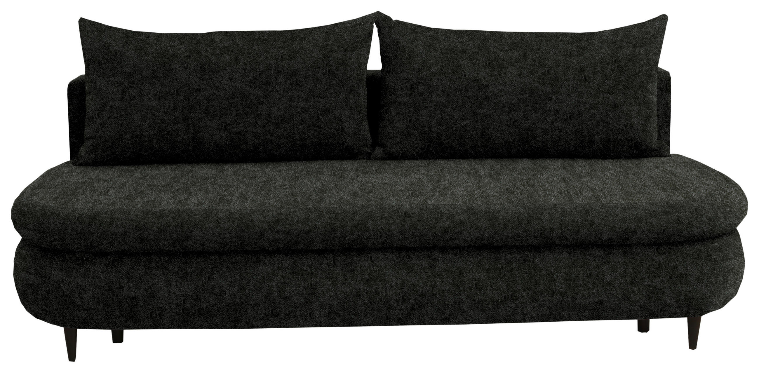 SCHLAFSOFA in Velours Dunkelgrün  - Dunkelgrün/Schwarz, Design, Holz/Textil (213/89/105cm) - Novel