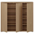 SCHUHSCHRANK 109,2/99,1/34,9 cm  - Eichefarben/Grau, MODERN, Holzwerkstoff/Kunststoff (109,2/99,1/34,9cm) - Carryhome