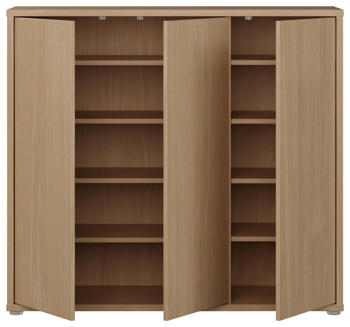 SCHUHSCHRANK 109,2/99,1/34,9 cm  - Eichefarben/Grau, MODERN, Holzwerkstoff/Kunststoff (109,2/99,1/34,9cm) - Carryhome