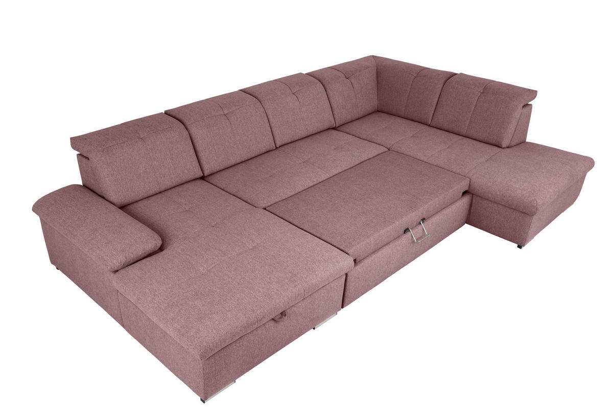 WOHNLANDSCHAFT in Beere  - Beere/Grau, Design, Textil/Metall (173/328/215cm) - MID.YOU
