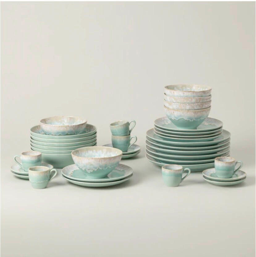 KOMBISERVICE Taormina 30-teilig  - Türkis, Basics, Keramik - Costa Nova