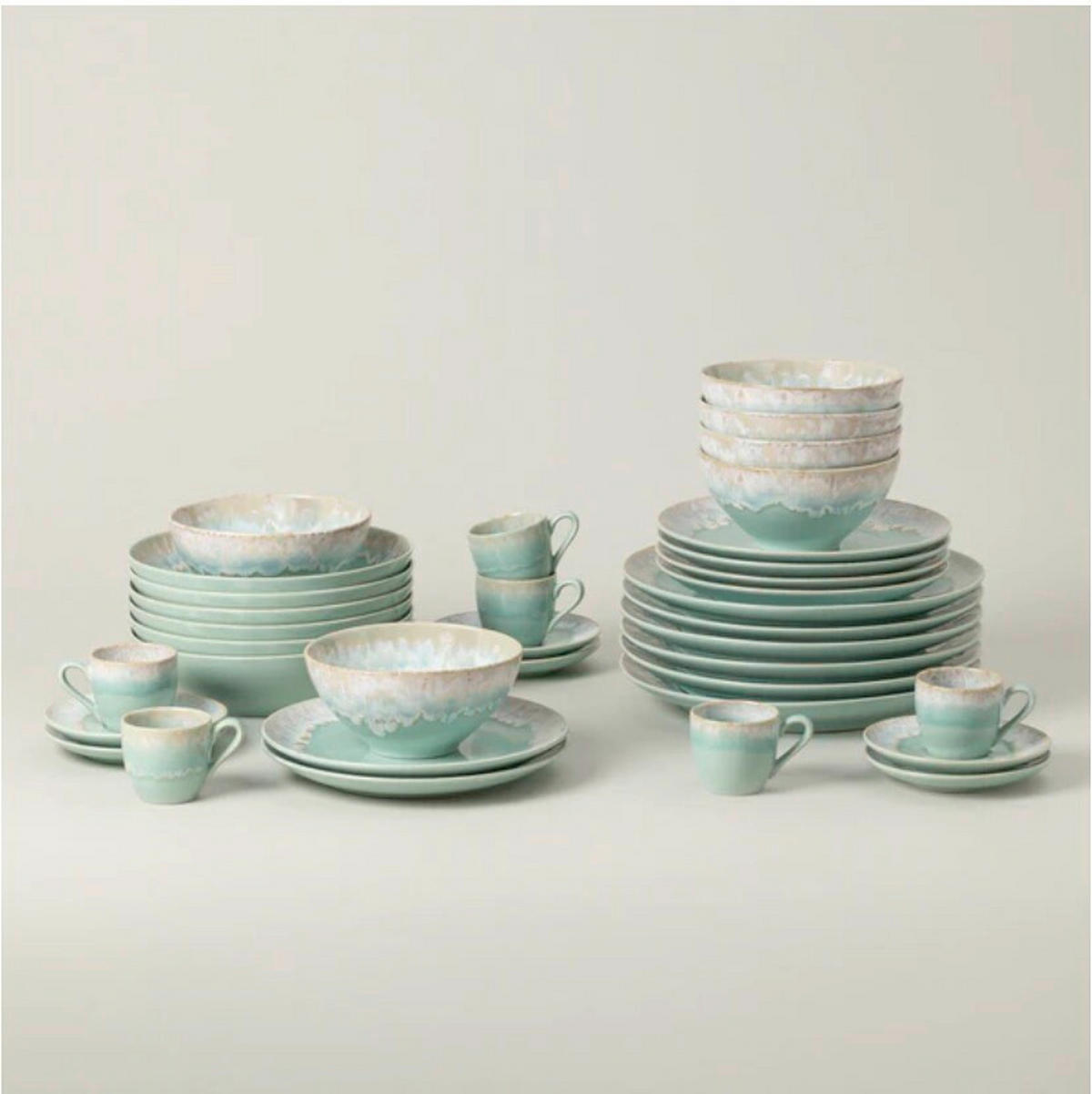 KOMBISERVICE Taormina 30-teilig  - Türkis, Basics, Keramik - Costa Nova