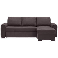 ECKSOFA inkl.Funktionen Dunkelgrau Webstoff  - Dunkelgrau/Schwarz, Design, Textil (245/160cm) - Xora