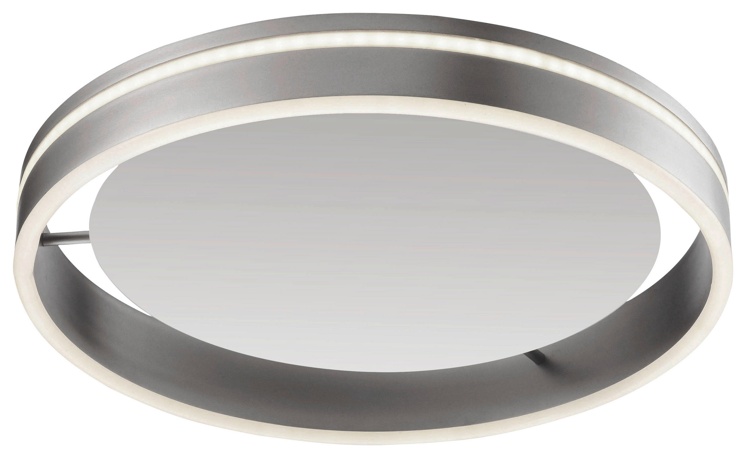 LED-DECKENLEUCHTE  Smart 40/40/8 cm   - Silberfarben, Design, Glas/Kunststoff (40/40/8cm) - Paul Neuhaus