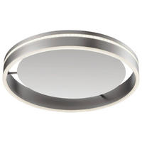 STROPNÉ LED SVIETIDLO, 40/40/8 cm - strieborná, Design, kov/plast (40/40/8cm)