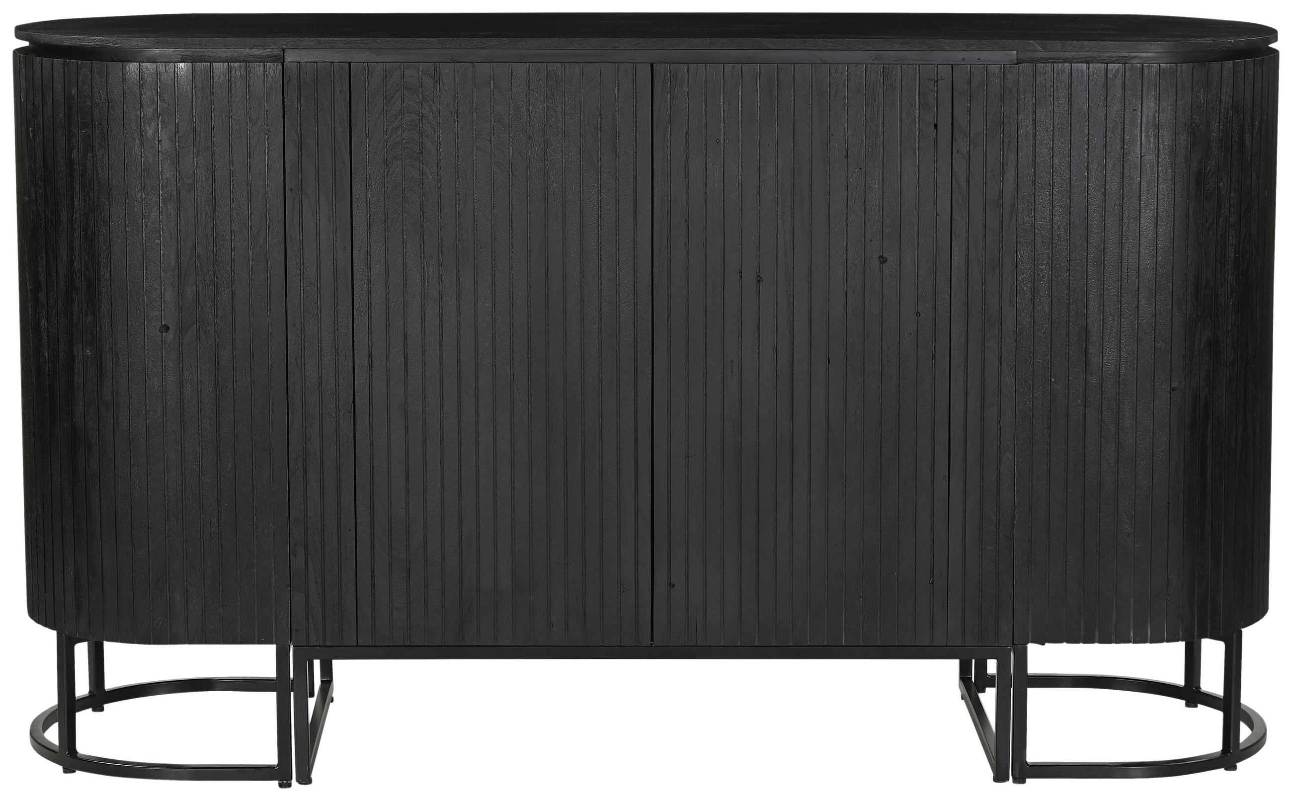 KÜCHENINSEL 180/105/50 cm  in  - Schwarz/Akaziefarben, Design, Holz/Metall (180/105/50cm) - Livetastic
