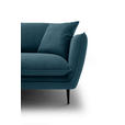 ECKSOFA  in Webstoff Petrol  196/304 cm  - Petrol/Schwarz, KONVENTIONELL, Textil/Metall (196/304cm) - Hom`in