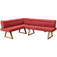 ECKBANK 170/230 cm  in Rot, Eichefarben  - Eichefarben/Rot, KONVENTIONELL, Holz/Textil (170/230cm) - Moderano