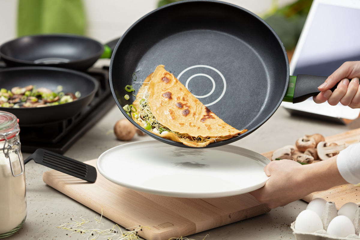 Tigaie Pentru Prăjit 20 cm  - verde/negru, Design, metal (20cm) - Chefkoch+Fackelmann