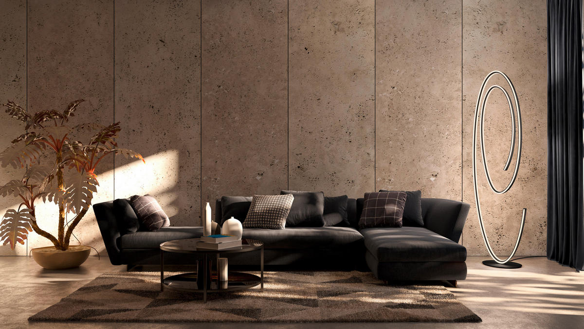 PODNA LED LAMPA Ciola  - crna, Lajfstajl, metal (50/22/175cm) - Cinque