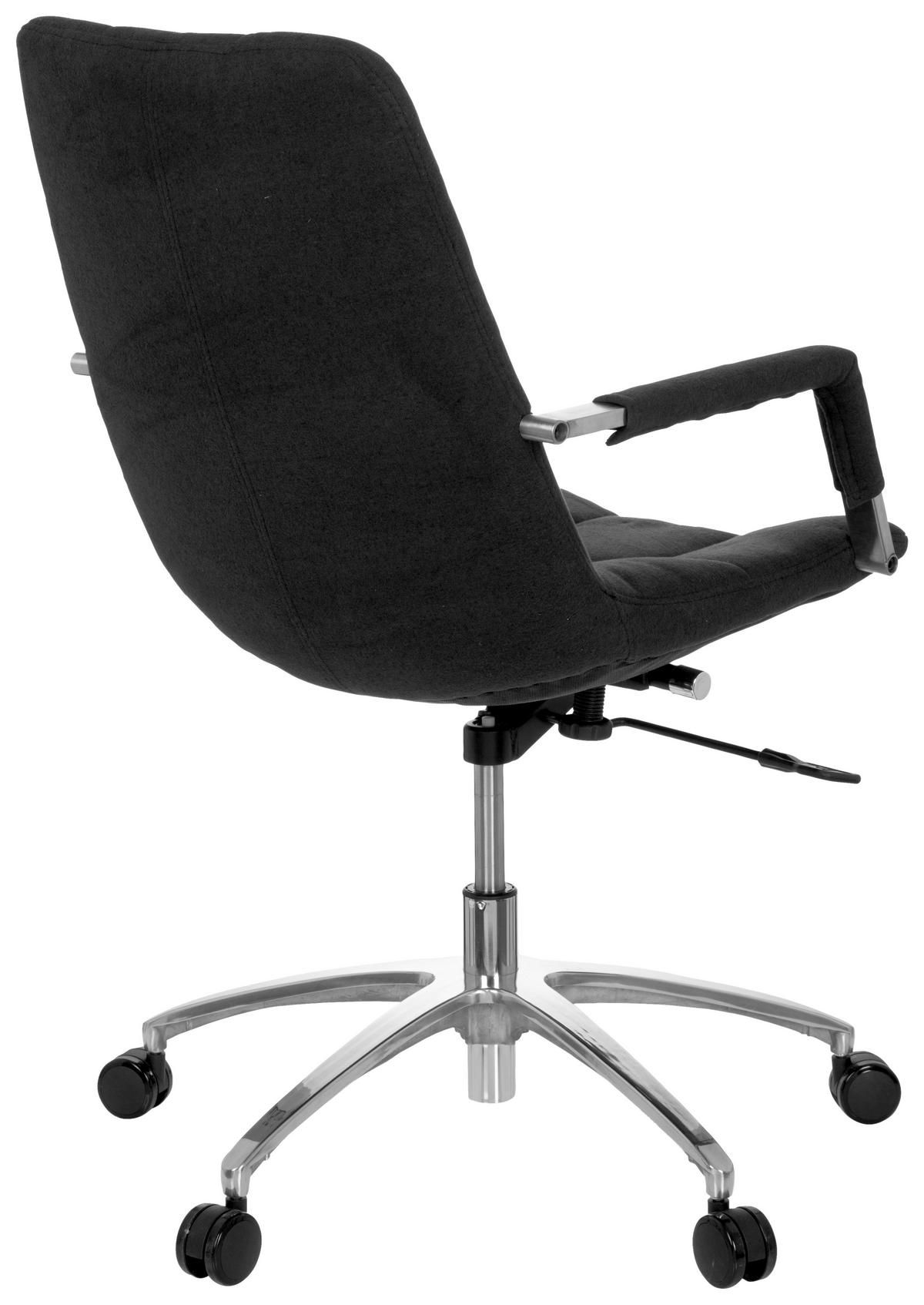 OTOČNÁ ŽIDLE, plochá tkanina, černá, barvy stříbra - černá/barvy stříbra, Moderní, kov/textil (58/102/60cm) - MID.YOU