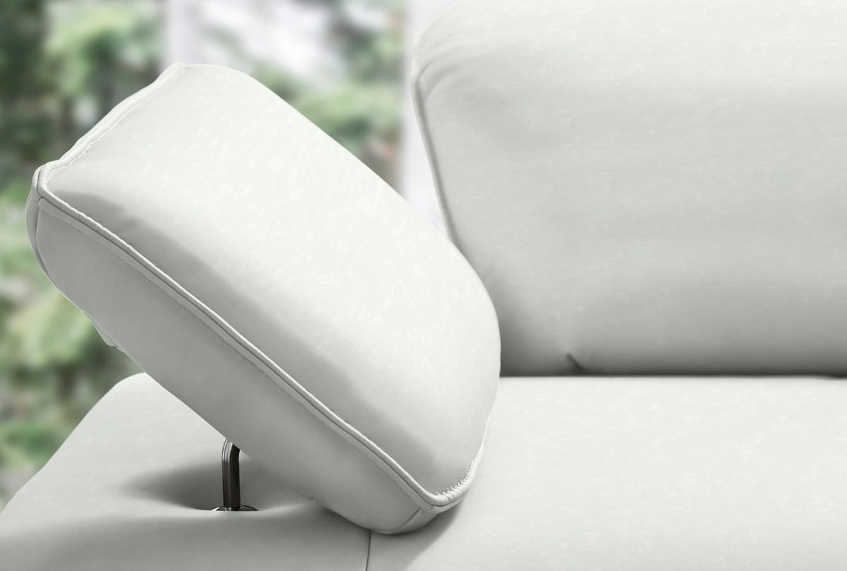 ECKSOFA  in Echtleder Ecru  290/230 cm  - Ecru/Anthrazit, Design, Leder/Metall (290/230cm) - Johann Jakob