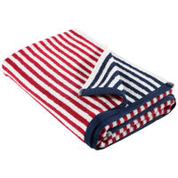 DUSCHTUCH 70/140 cm  - Blau/Rot, Textil (70/140cm) - Esposa