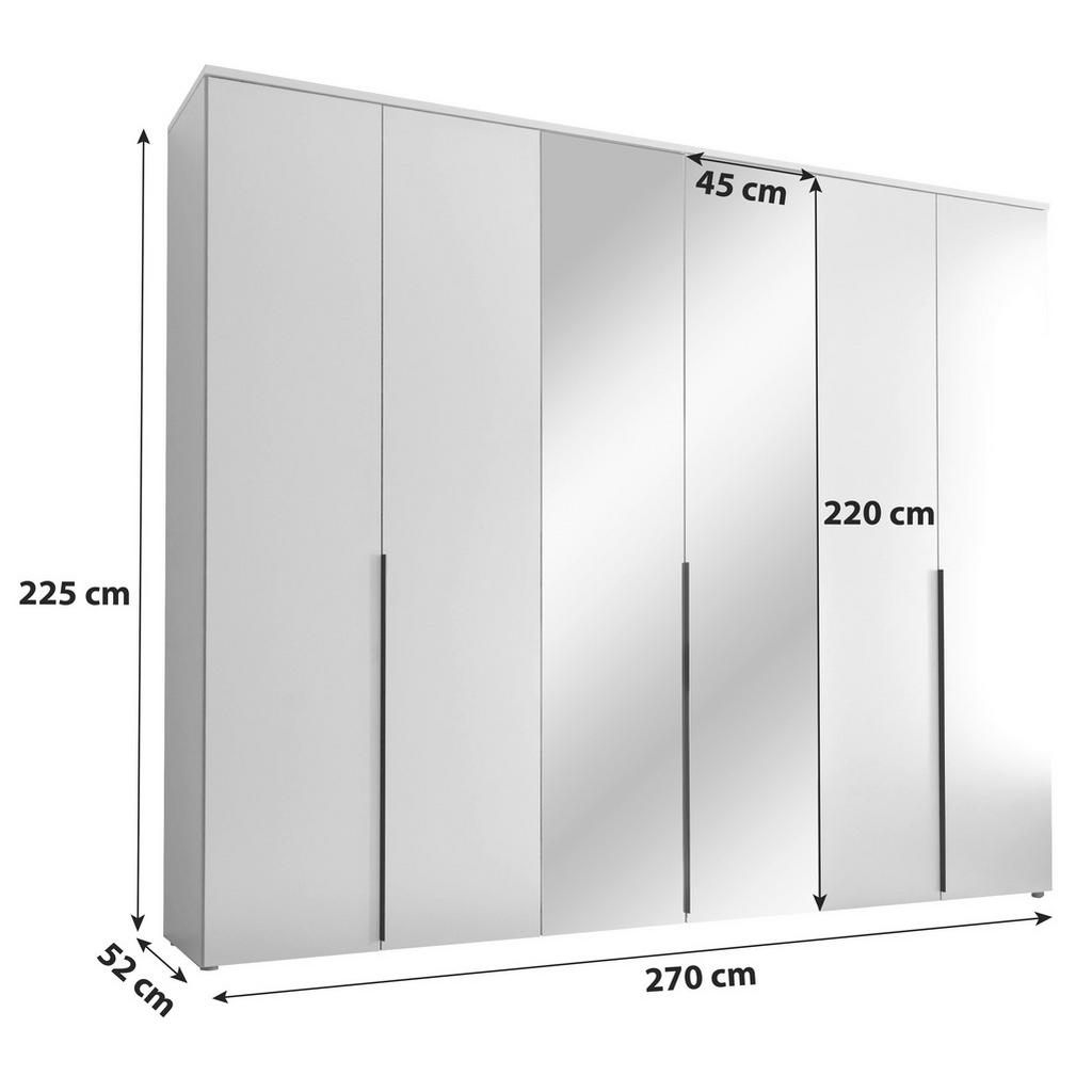 Thumbnail - Mid.you Drehtürenschrank, Weiß, Kunststoff, 3 Fächer, 270x225x52 cm, Schlafzimmer, Kleiderschränke, Drehtürenschränke