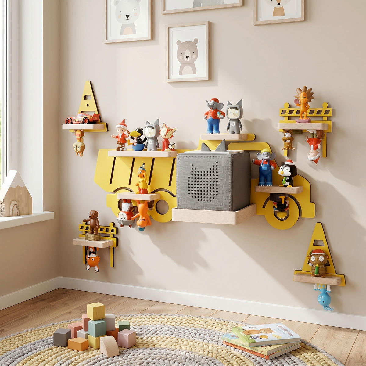 KINDERREGAL  - Gelb, Modern, Holzwerkstoff (44/40/19cm) - Livetastic