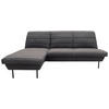 ECKSOFA Looks IX Blaugrau Webstoff  - Blaugrau/Schwarz, Design, Textil/Metall (168/214cm) - LOOKS by W.Joop