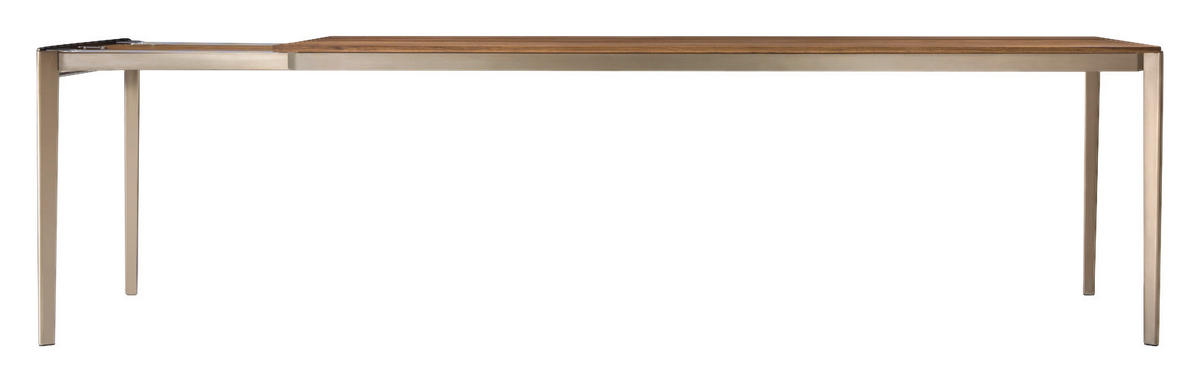 ESSTISCH in Holz, Metall 160(210)/100/75 cm  - Nussbaumfarben/Bronzefarben, Design, Holz/Metall (160(210)/100/75cm) - Team 7