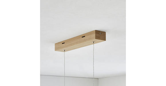 LED-HÄNGELEUCHTE 100/6/110 cm   - Eichefarben, Natur, Holz (100/6/110cm) - Dieter Knoll