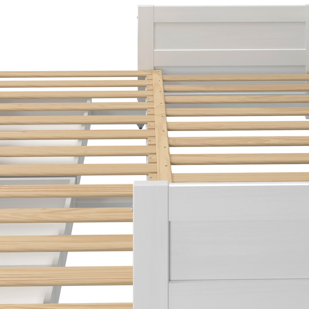 AUSZIEHBETT 200/100 cm Weiss  - Weiss/Naturfarben, Modern, Holz/Holzwerkstoff (200/100cm) - MID.YOU