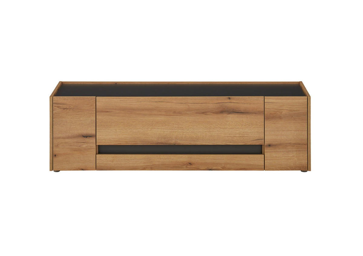 LOWBOARD  140/42/45 cm 2 Schublade(n) Beimöbel erhältlich, stehend  - Eichefarben/Anthrazit, Design, Holzwerkstoff/Kunststoff (140/42/45cm) - Modante