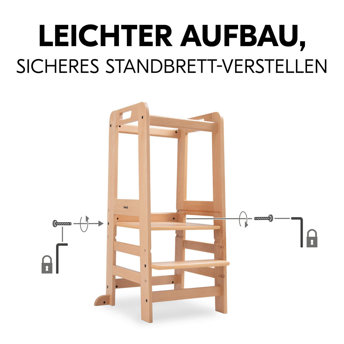 LERNTURM Learn N Explore  - Buchefarben, Basics, Holz (46/90,5/54cm) - Hauck