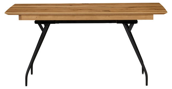 ESSTISCH Eiche rechteckig Schwarz, Eichefarben  - Eichefarben/Schwarz, Design, Holz/Holzwerkstoff (160/90/76cm) - Moderano