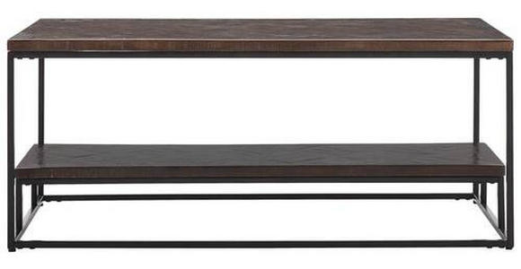 COUCHTISCH Recyclingholz massiv 110/60/40 cm rechteckig Schwarz, Dunkelgrau - Dunkelgrau/Schwarz, Design, Holz/Metall (110/60/40cm) - Carryhome