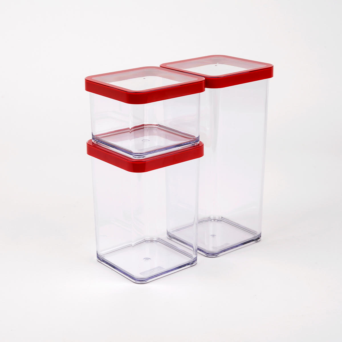 POSODA ZA SHRANJEVANJE     10/10/21,4 cm         - rdeča, Basics, umetna masa (10/10/21,4cm) - Rotho