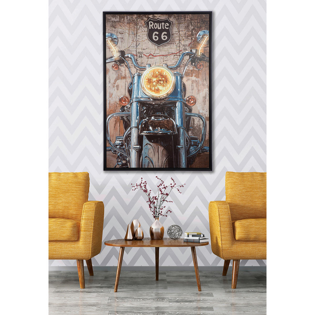 LEUCHTBILD Fahrzeuge Hellgrau, Beige, Hellbraun  - Hellbraun/Beige, Basics, Holzwerkstoff/Kunststoff (82,5/123/4cm)