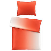BETTWÄSCHE KALIO Satin 140/200 cm  - Orange/Weiß, KONVENTIONELL, Textil (140/200cm) - Esposa