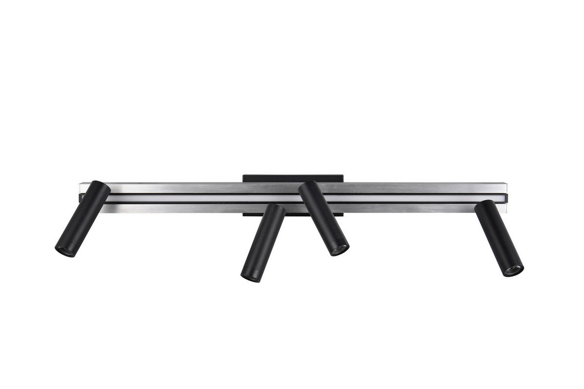 LED-STRAHLER 133/23/8,5 cm   - Schwarz/Alufarben, Basics, Metall (133/23/8,5cm)
