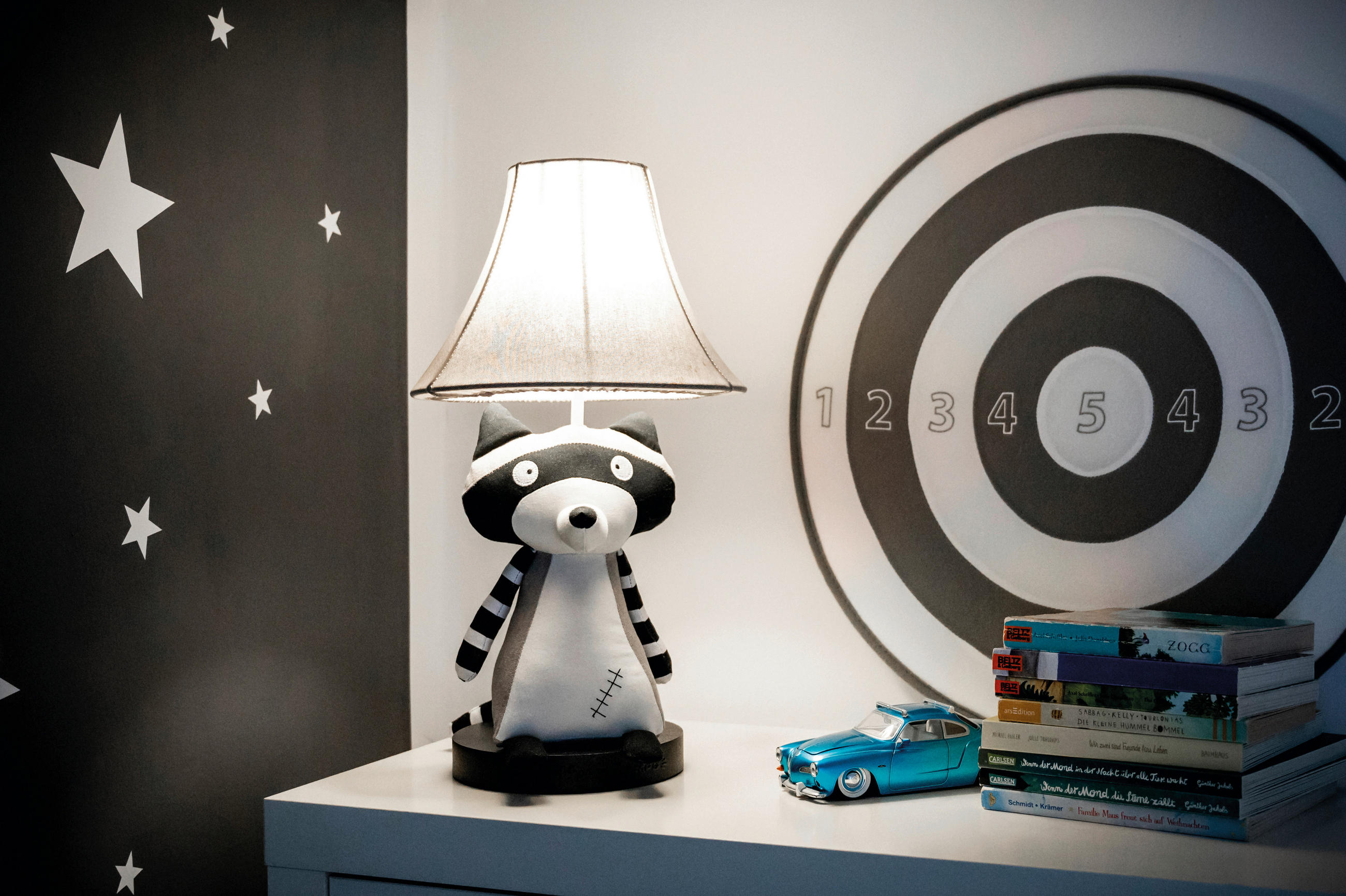 LED-KINDERTISCHLEUCHTE 26/47/26 cm   - Hellgrau/Weiß, LIFESTYLE, Textil/Metall (26/47/26cm) - Happy Lamps