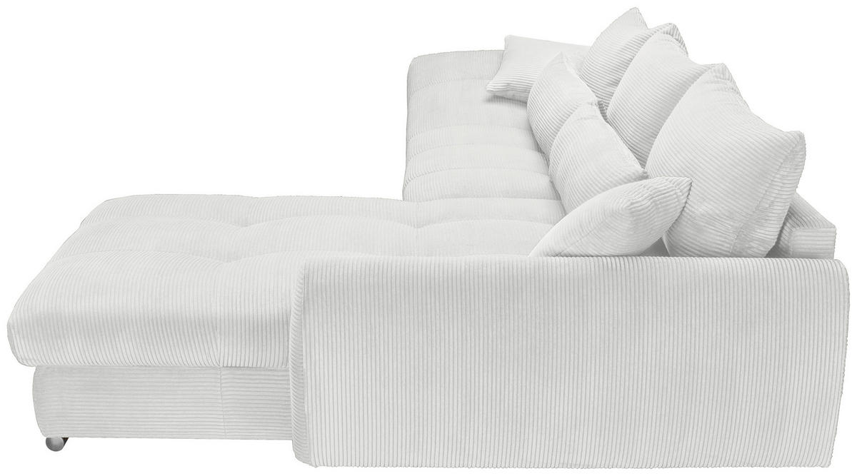 ECKSOFA Naturfarben Cord  - Chromfarben/Naturfarben, KONVENTIONELL, Textil/Metall (335/225cm) - Carryhome