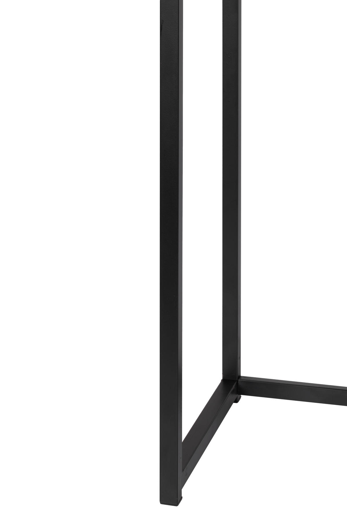 KONZOLOVÝ STOLEK, jedle, černá, světle hnědá, 120/80/33 cm - černá/světle hnědá, Design, kov/dřevo (120/80/33cm) - P & B
