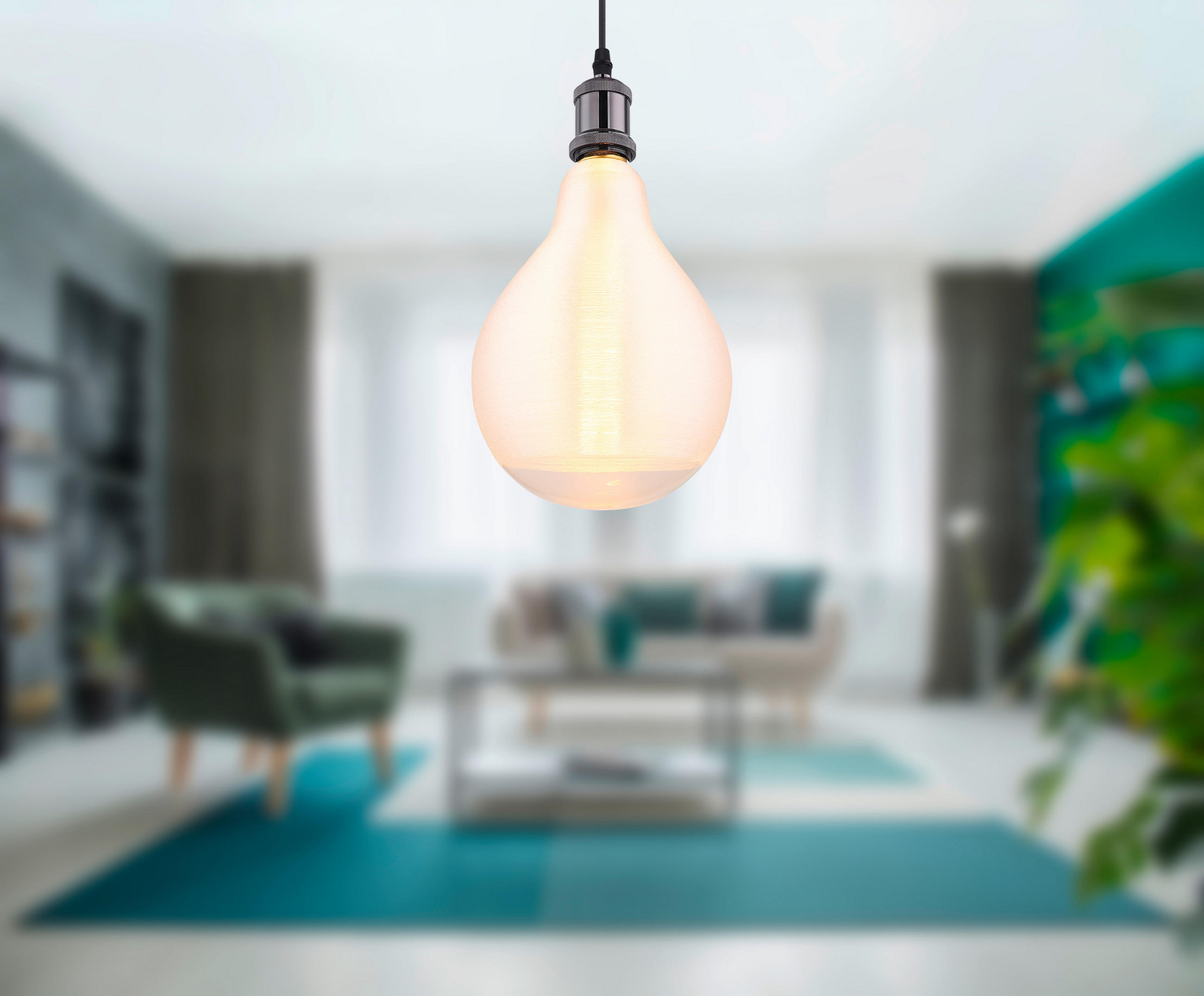 LED-LEUCHTMITTEL   E27 4 W  - Klar/Messingfarben, Basics, Glas/Metall (13/21cm) - Globo