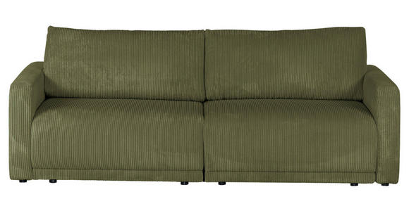 2,5-SITZER in Cord Olivgrün - Schwarz/Olivgrün, Design, Kunststoff/Textil (240/70/125cm) - Xora