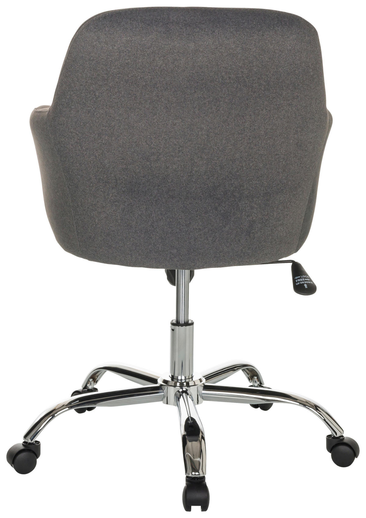 DREHSTUHL Dunkelgrau  - Dunkelgrau/Silberfarben, Basics, Kunststoff/Textil (68/85-94/68cm) - MID.YOU
