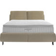 BOXSPRINGBETT 180/200 cm  in Beige  - Beige/Schwarz, Design, Textil/Metall (180/200cm) - Johann Jakob