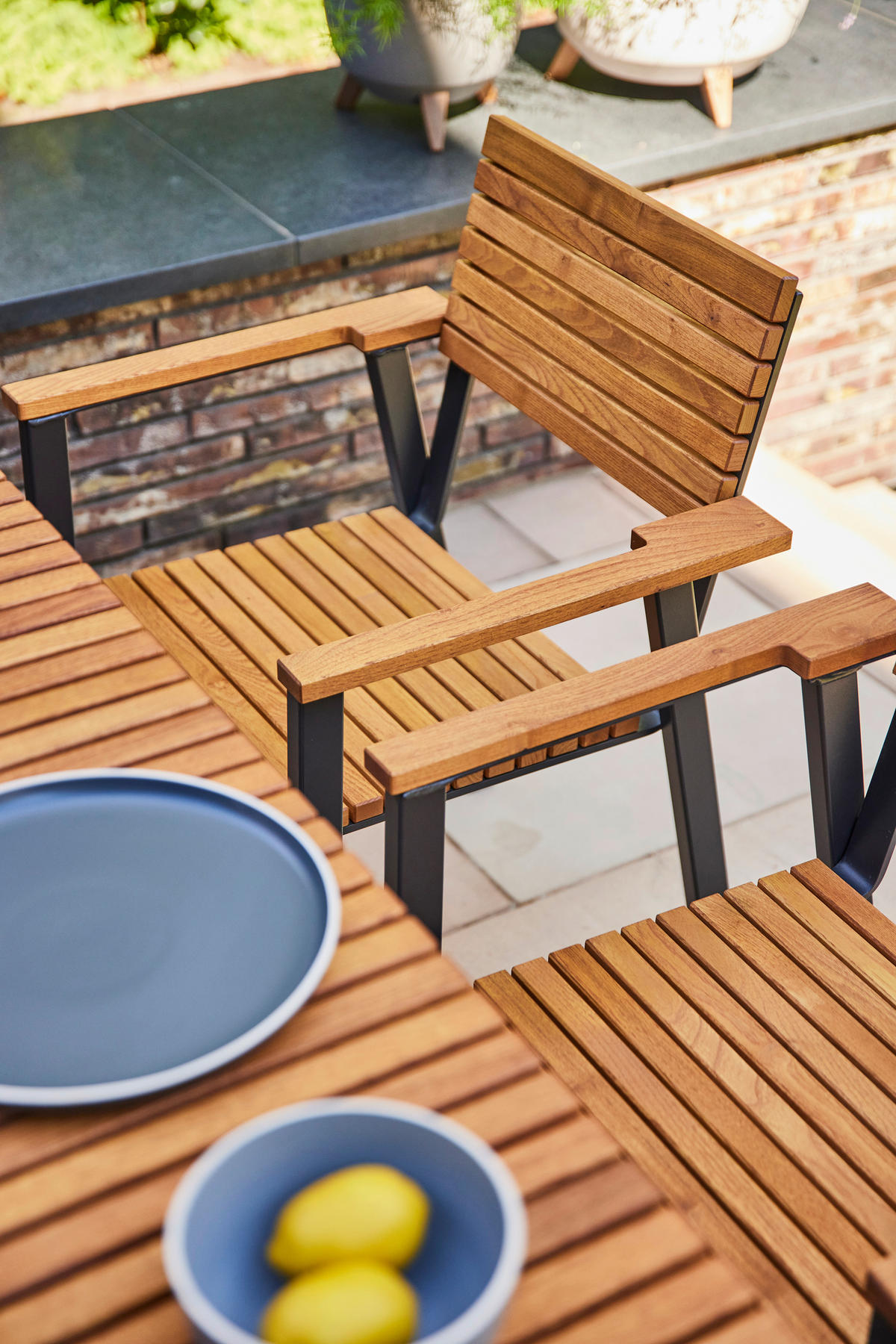 STAPELSESSEL Robinie Aluminium Robinienfarben  - Anthrazit/Robinienfarben, KONVENTIONELL, Holz/Metall (60/83/58,5cm) - Siena Garden